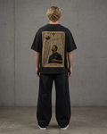 Oversize T-Shirt  Cristiano Ronaldo ,,Goat'' - Black